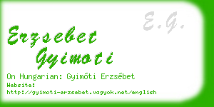 erzsebet gyimoti business card